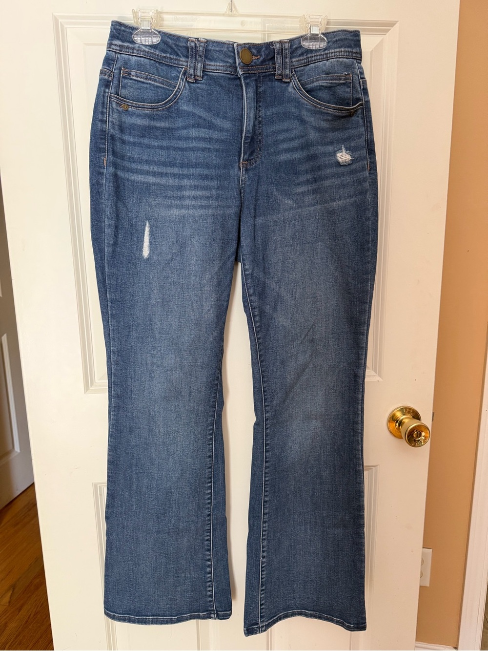 Democracy Blue Women's Bootcut Jeans - Distressed Detail